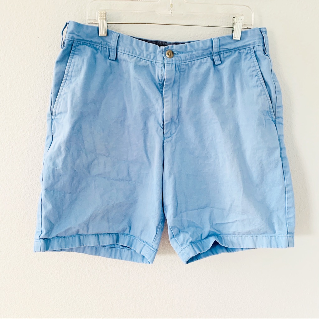 Nautica Blue Flat Front Deck Shorts Sz 36